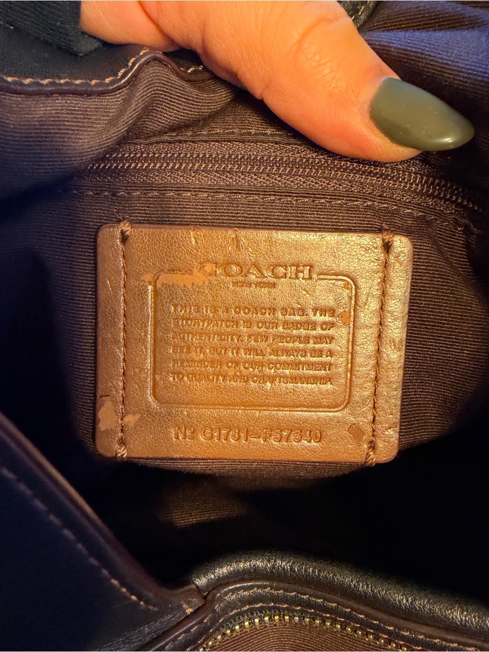 Coach Black and White Herringbone Shoulder Bag - Picture 6 of 8